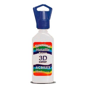TINTA DIMENSIONAL METALLIC RELEVO 3D BRANCO 562 ACRILEX