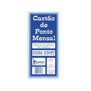 BLOCO DE CARTÃO DE PONTO MENSAL C/ CNPJ 100 UNIDADES TAMOIO
