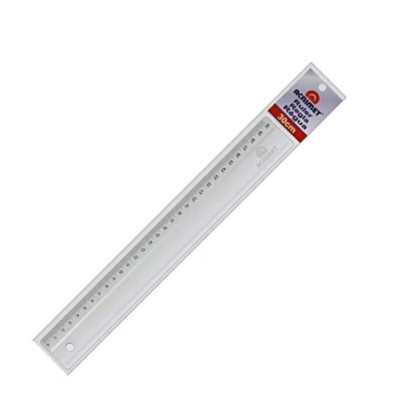 RÉGUA EM POLIESTIRENO 30CM ACRIMET
