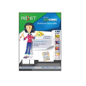 BLOCO ECOCORES MOLDURA DECORADA 120G 32FLS A4+ RIDET