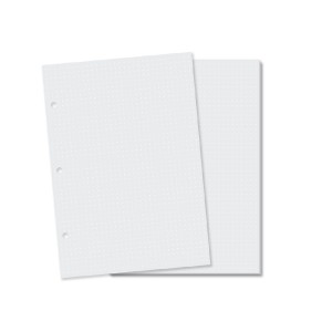 REFIL MIOLO PONTILHADO CINZA CADERNO ARGOLADO FINA IDEIA