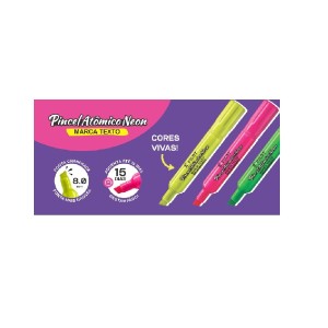 PINCEL ATÔMICO NEON ROSA MARCA TEXTO PILOT