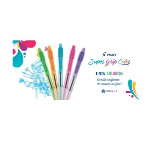 CANETA ESFEROGRAFICA SUPER GRIP COLOR 1.0 ROSA PILOT