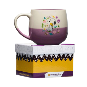CANECA MAGGIE 400ML SNOOPY FLORAL ZONA CRIATIVA