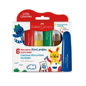 CANETINHAS EXTRAJUMBO LITTLE CREATIVES 6 UNID FABER-CASTELL