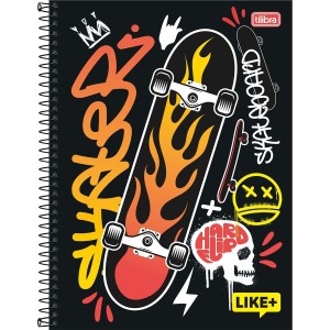 CADERNO ESPIRAL UNIVERSITÁRIO CD 1M 96FLS LIKE MASC TILIBRA