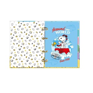 CADERNO ARGOLADO CARTONADO COLEGIAL SNOOPY 80 FLS TILIBRA