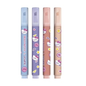 MARCA TEXTO HELLO KITTY E AMIGOS COM 4 CORES LEOARTE