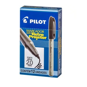 MARCADOR PARA RETRO PROJETOR PRETO 2.0MM CAIXA 12UNIDS PILOT