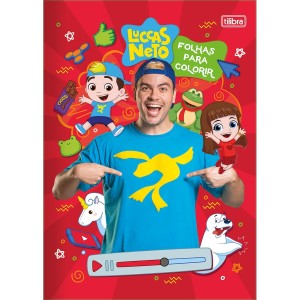 FOLHAS PARA COLORIR LUCCAS NETO 8 FOLHAS TILIBRA