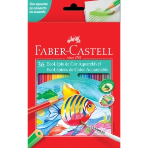 ECOLAPIS DE COR 36 CORES AQUARELÁVEL FABER-CASTELL