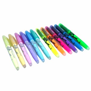KIT CANETA MARCA TEXTO FRIXION LIGHT NEON + PASTEL 12 CORES PILOT