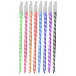 KIT CANETA ESFEROGRÁFICA SPIRO 0.7MM C/ 8 CORES CIS