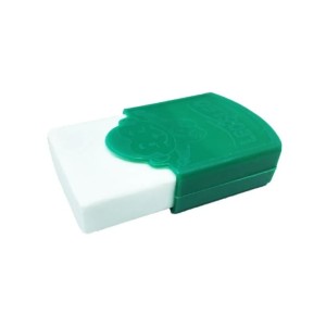 BORRACHA ESCOLAR BRANCA C/ CAPA PLÁSTICA LEO&LEO