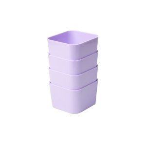 KIT PORTA OBJETOS PEQUENO C/ 4 PEÇAS LILÁS PASTEL DELLO
