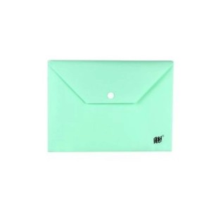 PASTA C/ BOTAO HORIZONTAL A5 VERDE PASTEL YES