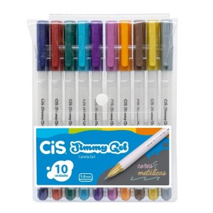 CANETA JIMMY GEL ESTOJO C/10 METALICAS CIS