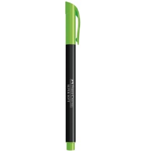CANETA BRUSH PEN HIDROGRÁFICA SUPER SOFT VERDE FABER CASTELL