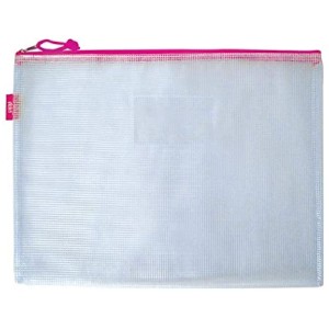 PASTA COM ZÍPER GRANDE ROSA 39,5X28,5CM YES