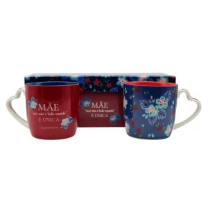 CANECA KIT COM 2 CANECA COM ALÇA CORACAO MÃE DEFINIÇÃO ZONA CRIATIVA