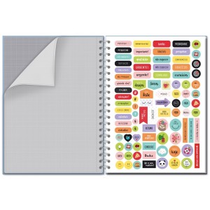 CADERNO UNIVERSITÁRIO 96FLS FRASES COLORIDAS FINA IDEIA