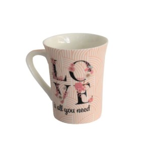 CANECA LOVE IS ALL YOU NEED 340ML PORCELANA