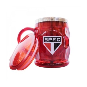 CANECA TÉRMICA RELEVO COM TAMPA 500ML SÃO PAULO